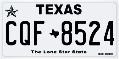 TX license plate CQF8524