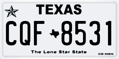 TX license plate CQF8531