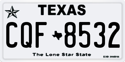 TX license plate CQF8532