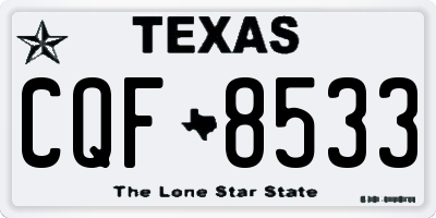TX license plate CQF8533