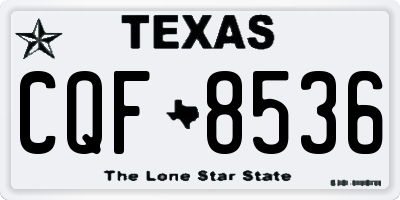 TX license plate CQF8536