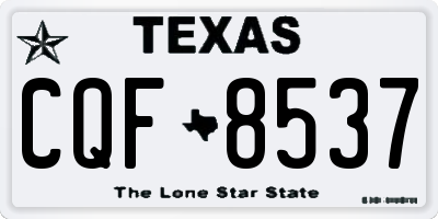 TX license plate CQF8537
