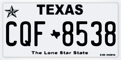 TX license plate CQF8538