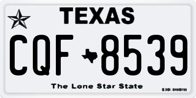 TX license plate CQF8539
