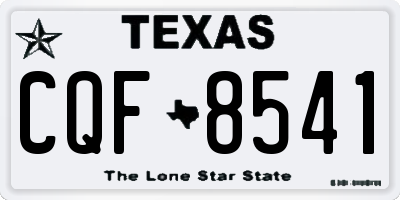 TX license plate CQF8541