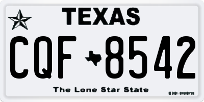 TX license plate CQF8542