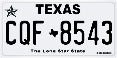TX license plate CQF8543