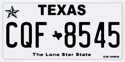TX license plate CQF8545