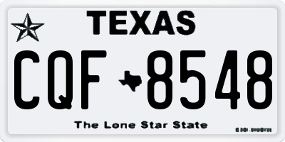 TX license plate CQF8548