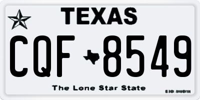 TX license plate CQF8549
