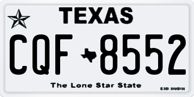 TX license plate CQF8552