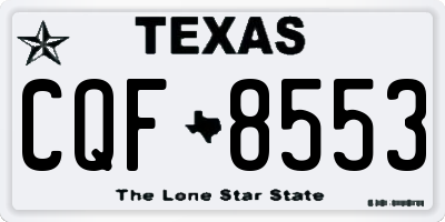 TX license plate CQF8553