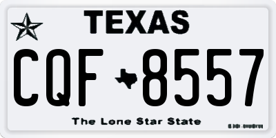 TX license plate CQF8557