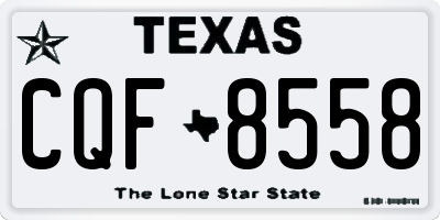 TX license plate CQF8558
