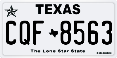 TX license plate CQF8563