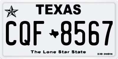 TX license plate CQF8567