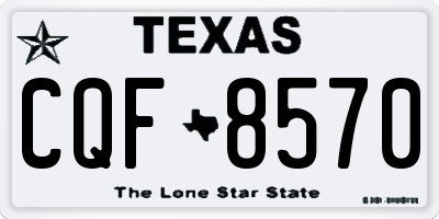 TX license plate CQF8570
