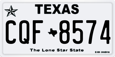 TX license plate CQF8574