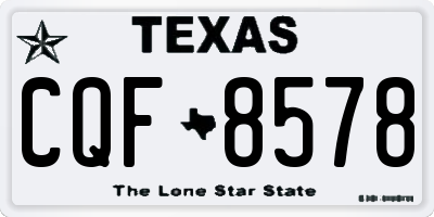 TX license plate CQF8578