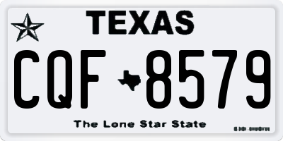 TX license plate CQF8579