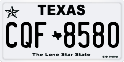 TX license plate CQF8580