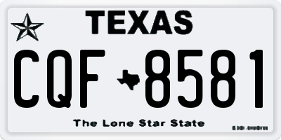 TX license plate CQF8581