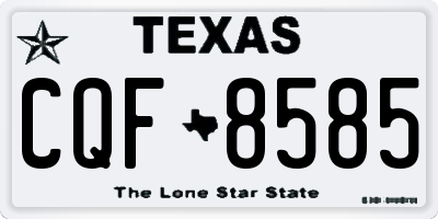 TX license plate CQF8585