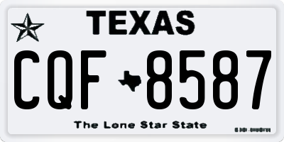 TX license plate CQF8587
