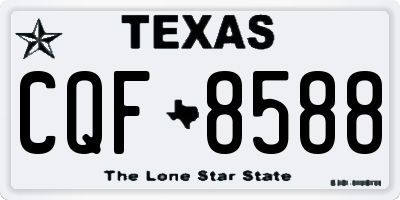 TX license plate CQF8588