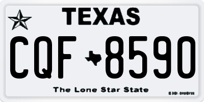TX license plate CQF8590