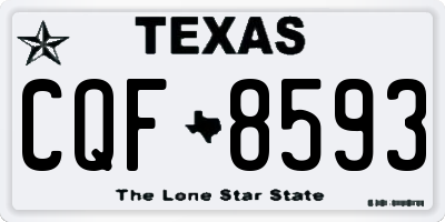 TX license plate CQF8593