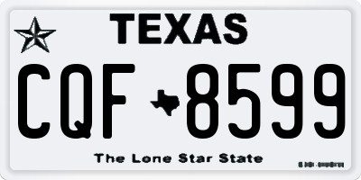 TX license plate CQF8599