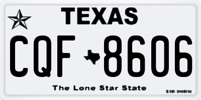 TX license plate CQF8606