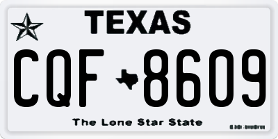 TX license plate CQF8609