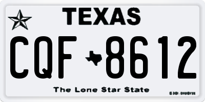 TX license plate CQF8612