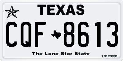 TX license plate CQF8613