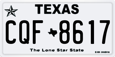 TX license plate CQF8617