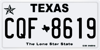 TX license plate CQF8619