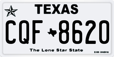 TX license plate CQF8620