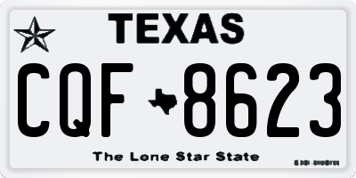 TX license plate CQF8623