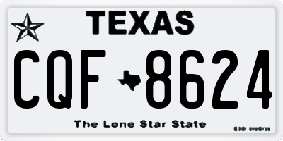 TX license plate CQF8624