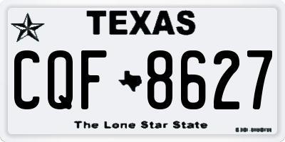 TX license plate CQF8627