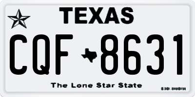 TX license plate CQF8631