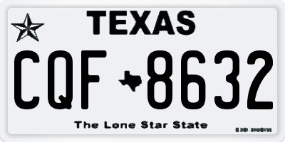 TX license plate CQF8632