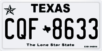 TX license plate CQF8633