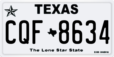 TX license plate CQF8634