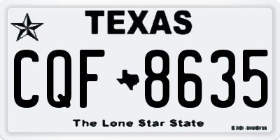 TX license plate CQF8635