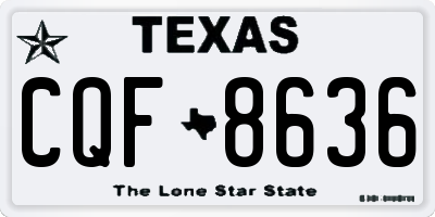 TX license plate CQF8636