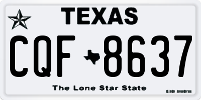 TX license plate CQF8637