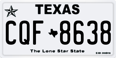 TX license plate CQF8638